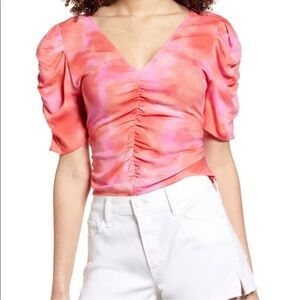 Leith Pink Tie Dye Top